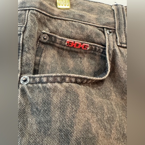BDG Brown Denim Animal Print Barrel Jeans EUC - Picture 2 of 4